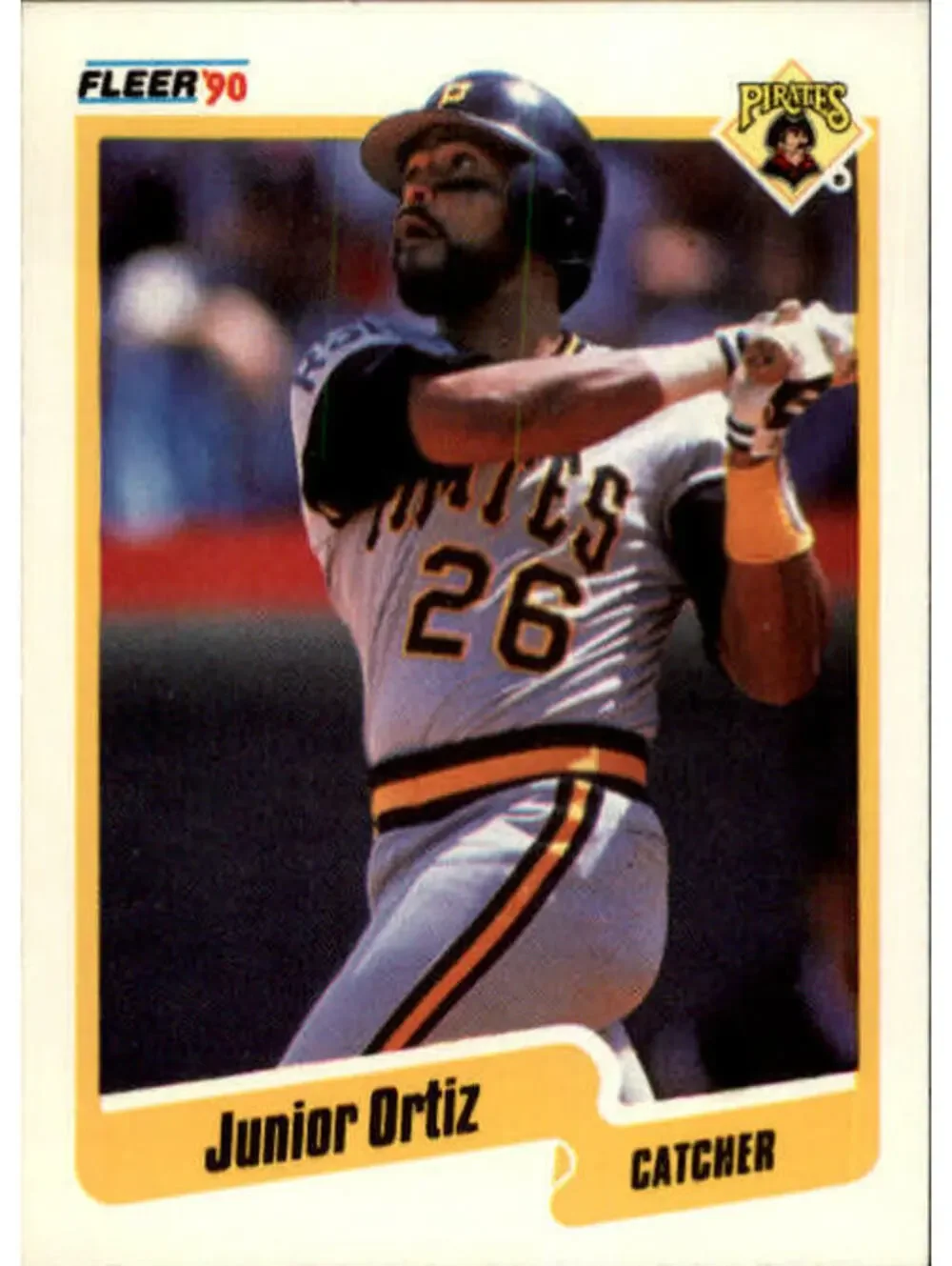 1990 Junior Ortiz Fleer Baseball Card #475